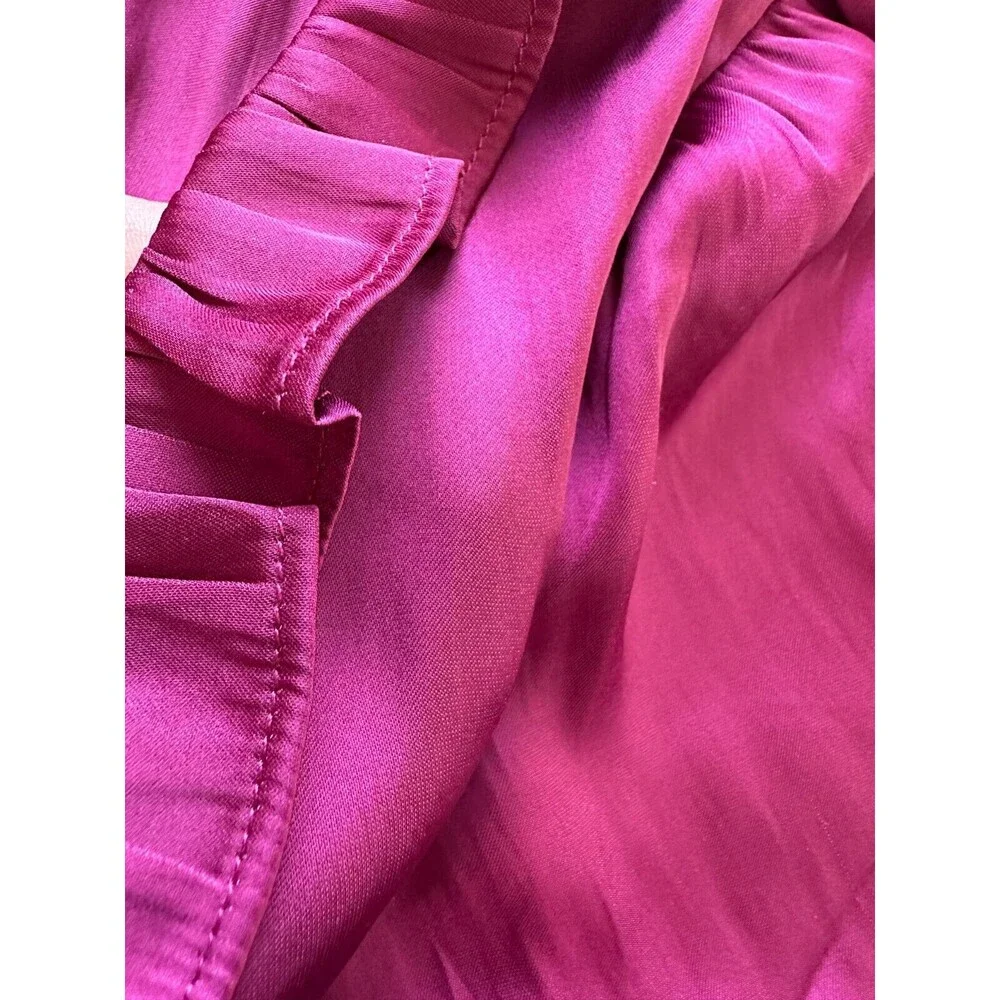 J.Crew Ruffle‎ Neck top  Raspberry color size S - Picture 11 of 13